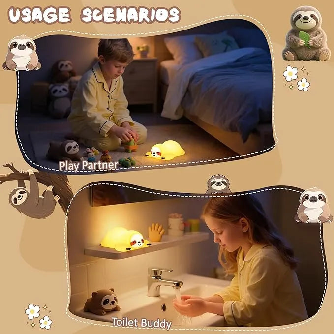 Soft LED Bedside Lamp - Cute Sloth Night Light